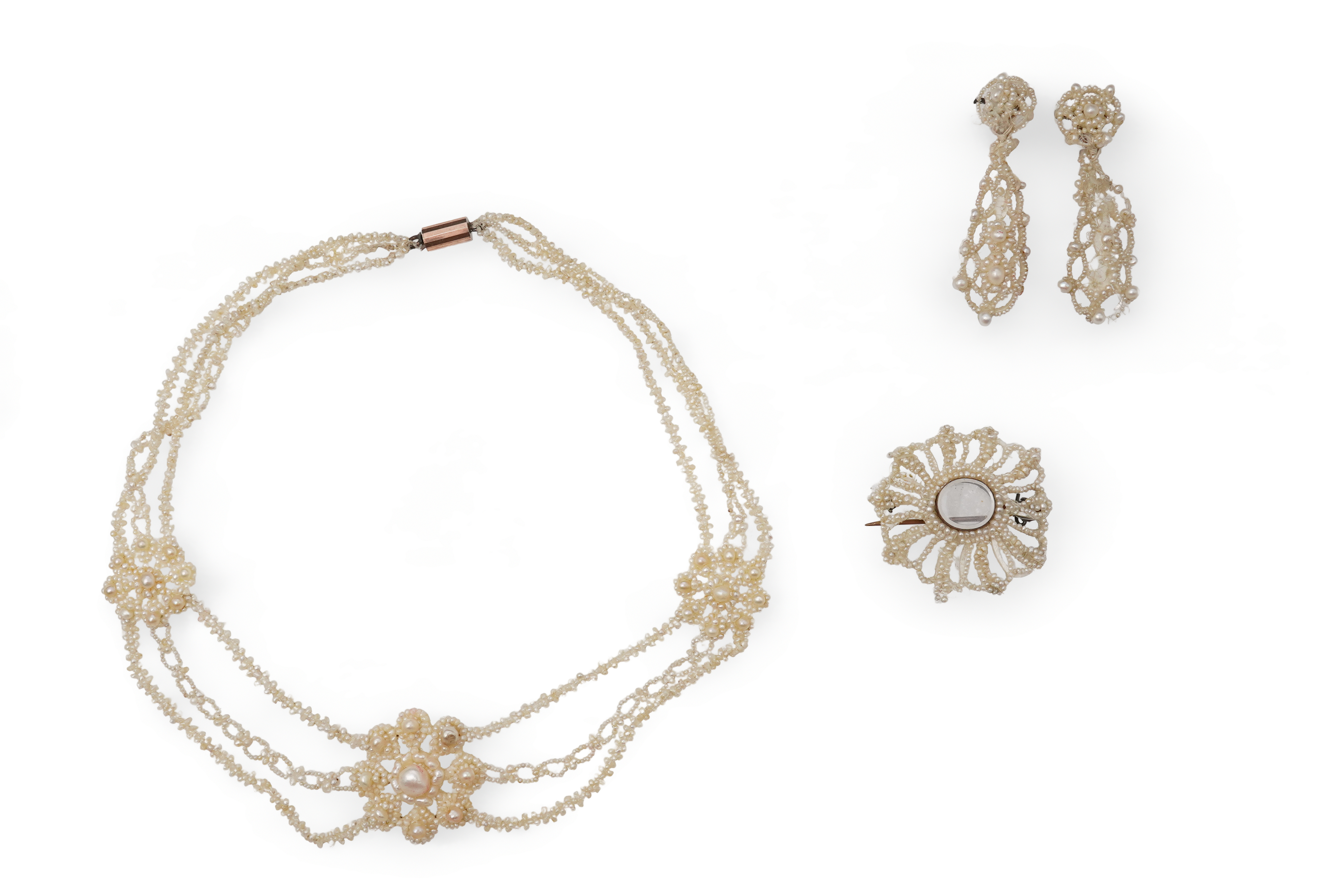 A Regency seed pearl parure, circa 1820